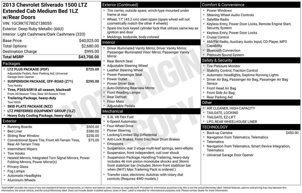 chevrolet silverado 1500 2013 1GCRKTE78DZ138055 image chevrolet silverado 1500 2013 1GCRKTE78DZ138055 image